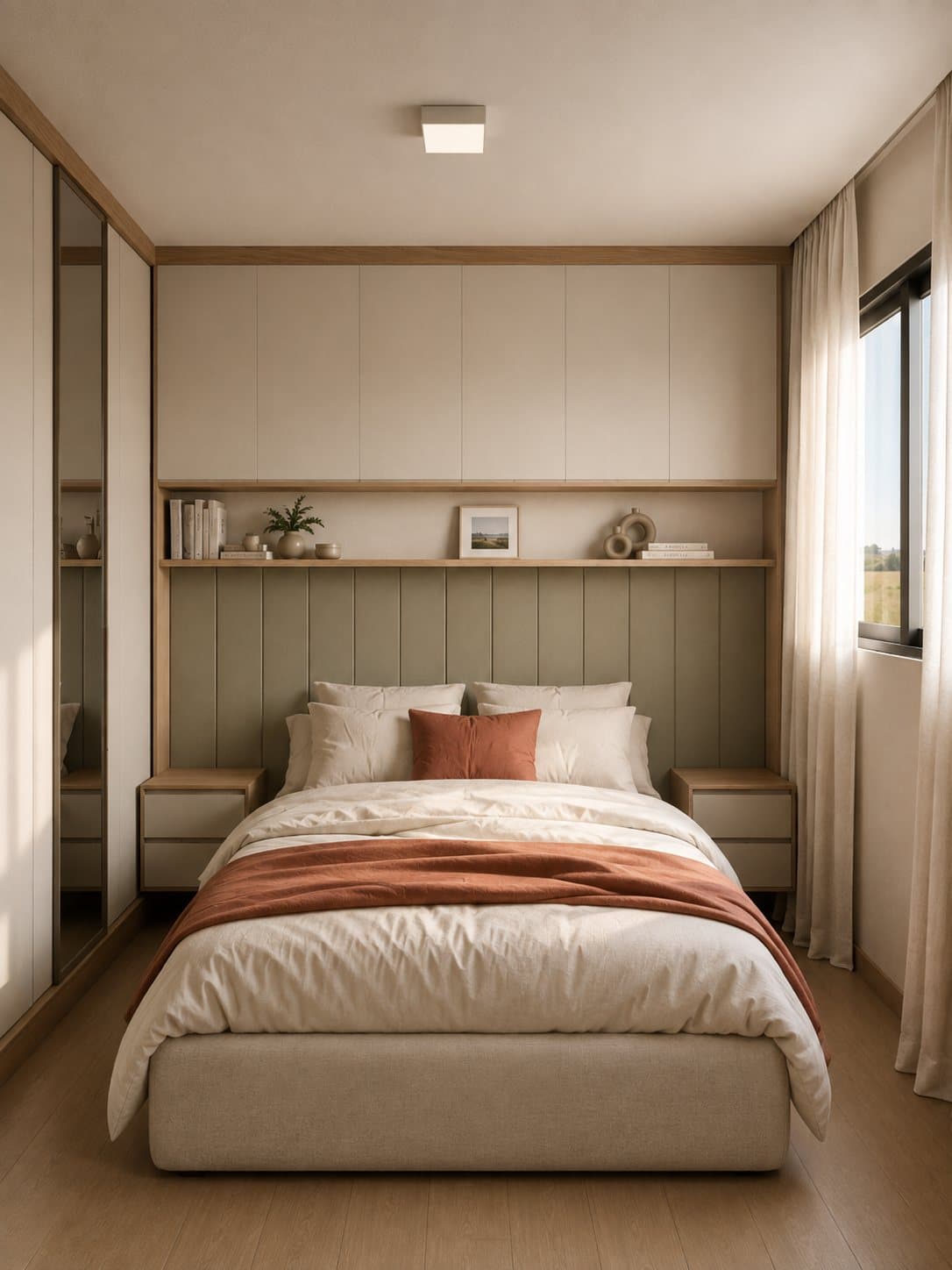 Perspectiva do quarto de casal