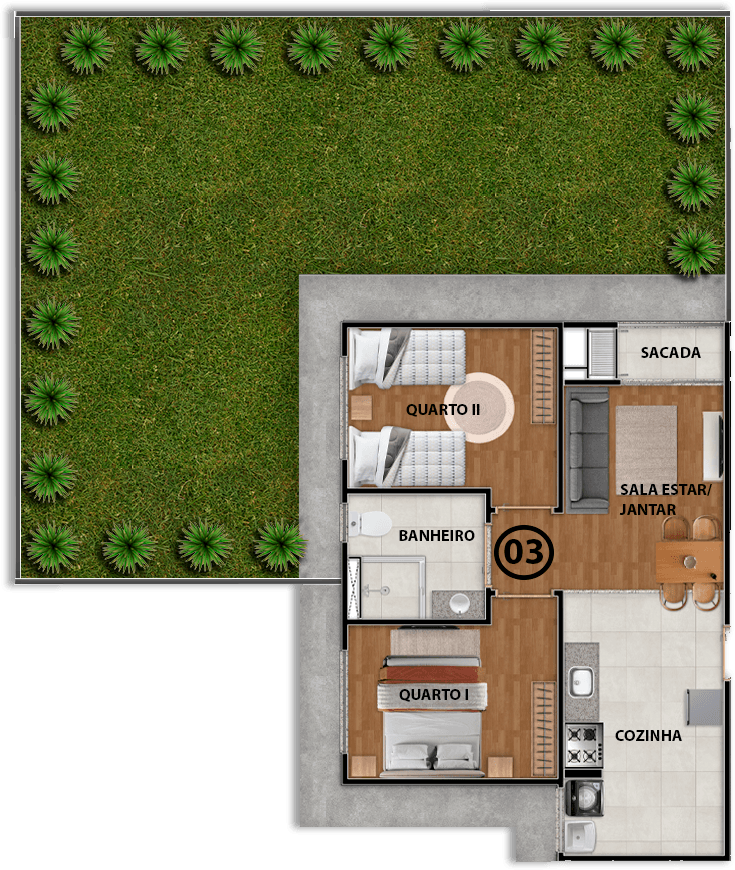 Planta humanizada do Garden G