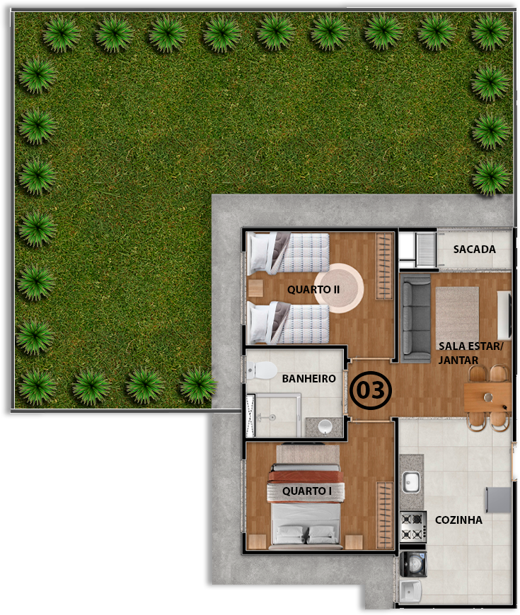 Planta humanizada do Garden G