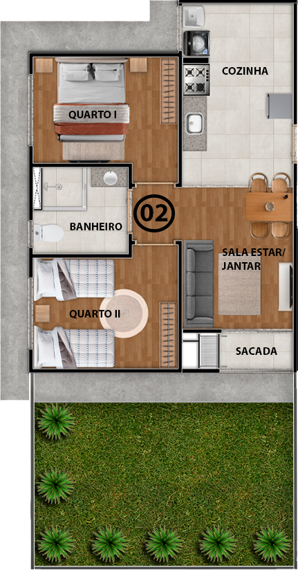 Planta humanizada do Garden P